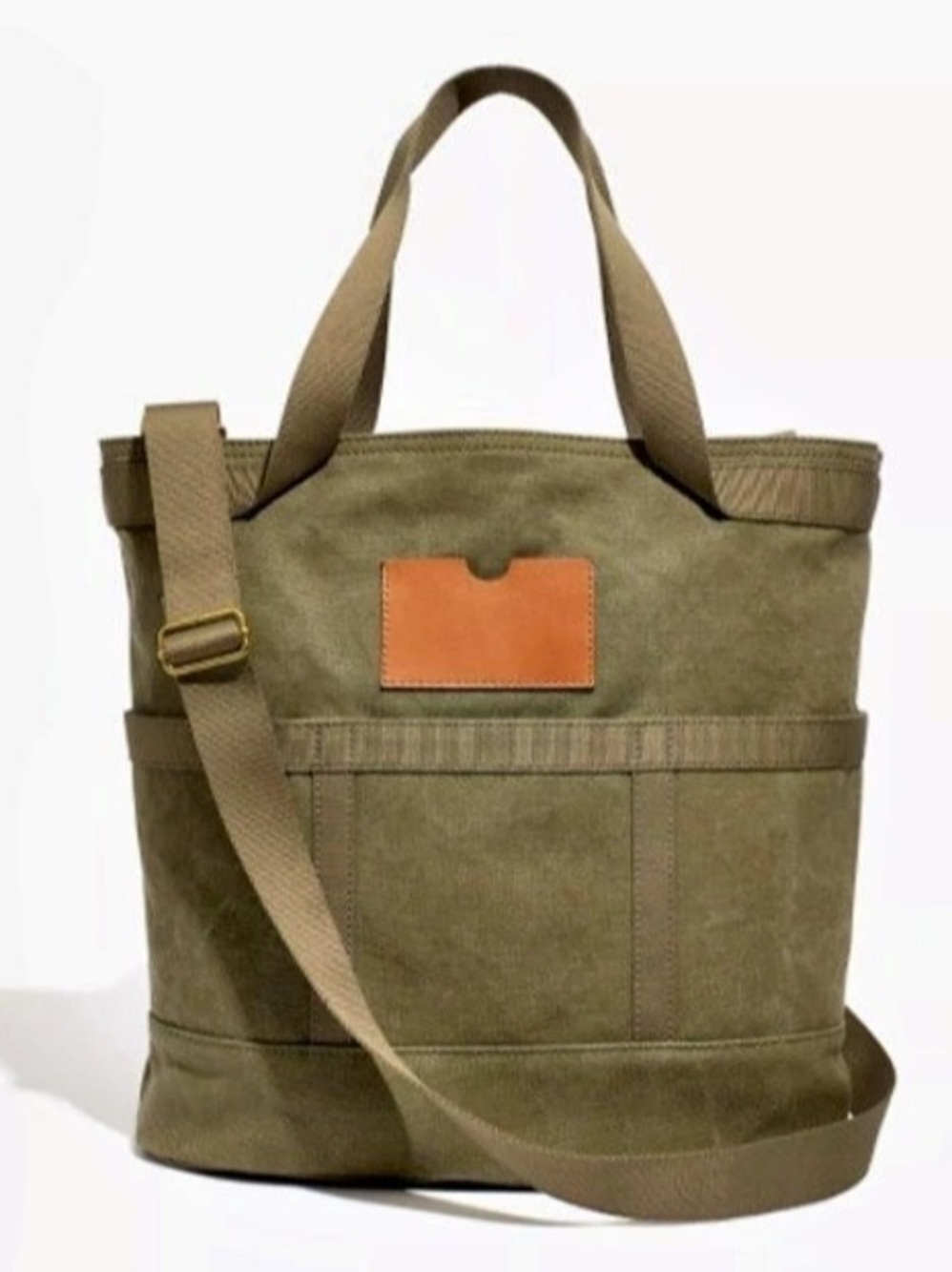 Madewell The Canvas Camden Tote Bag Olive